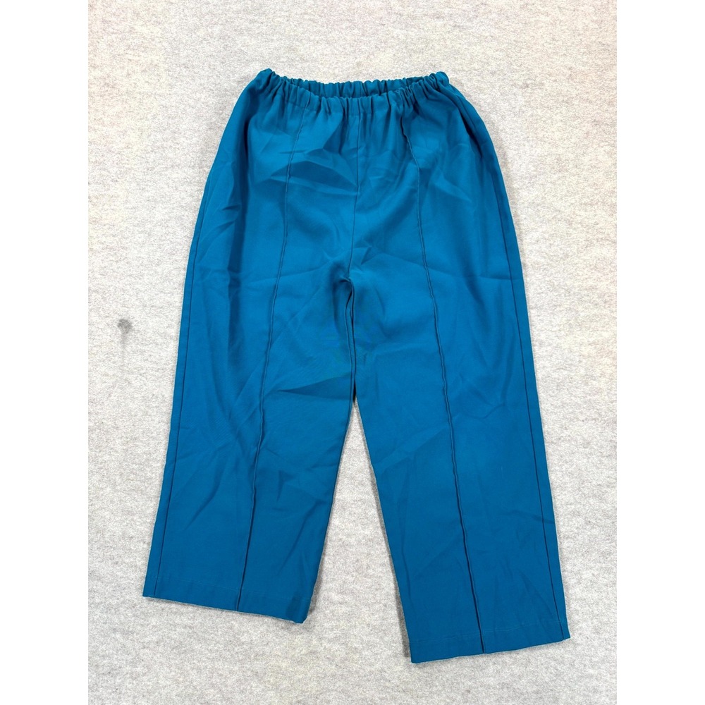Womens Scrub Pants Size 22W Teal Blue Medical Uniform Elastic Waist Workwear